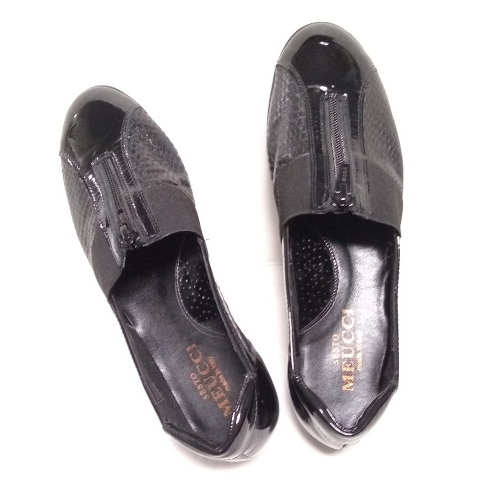 SESTO MEUCCI patent zipper top flats, 7S